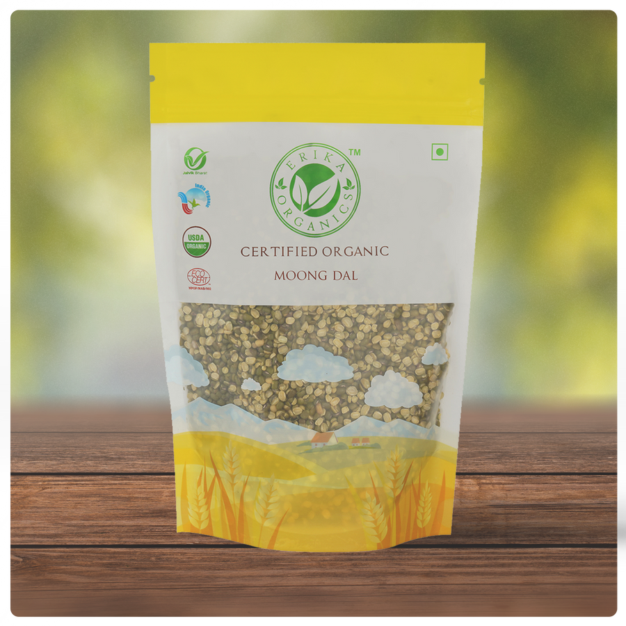 Organic Green Gram Split With Skin (Moong Dal)