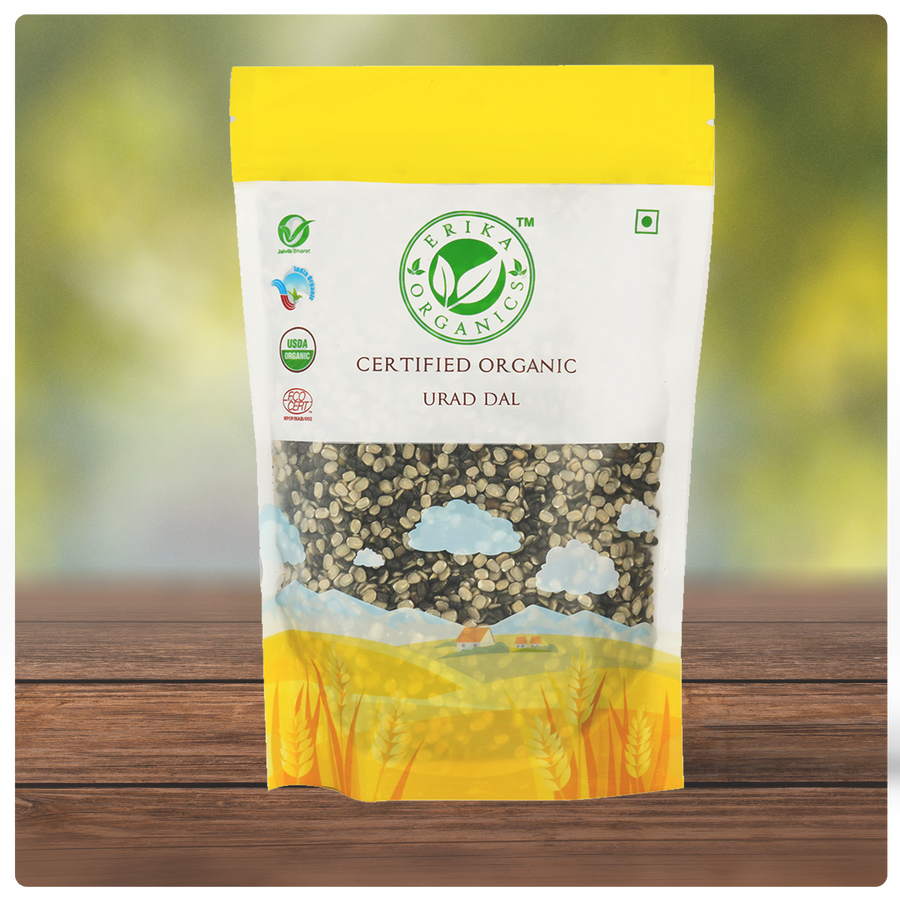 Organic Black Gram Split With Skin (Urad Dal)