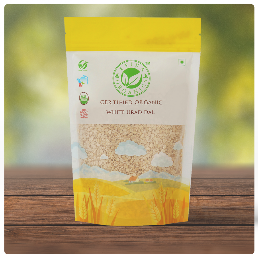 Organic Black Gram Split Without Skin (White Urad Dal)