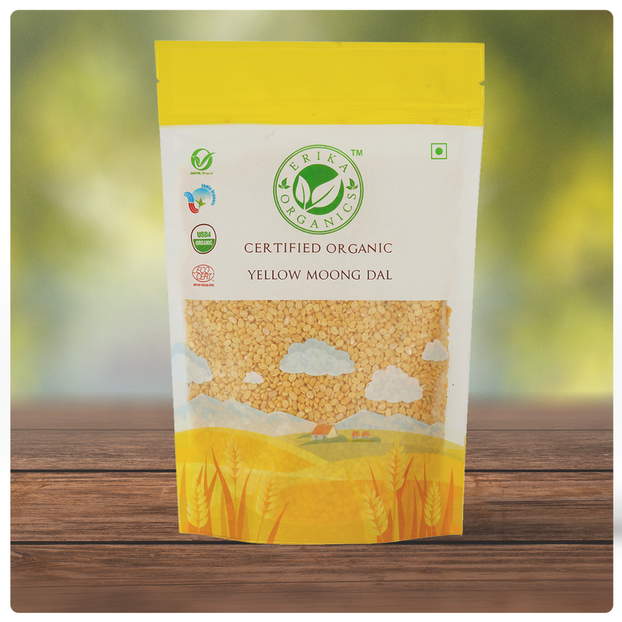 Organic Green Gram Split Without Skin (Yellow Moong Dal)