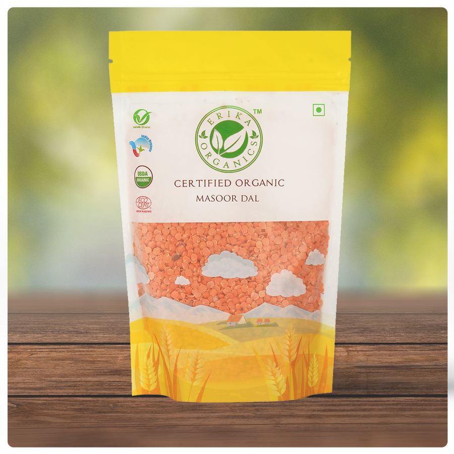 Organic Pink Lentil  Split Without Skin (Masoor Dal)
